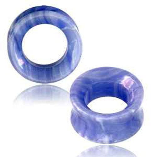 Semi Precious Stone Tunnel - Blue lace agate