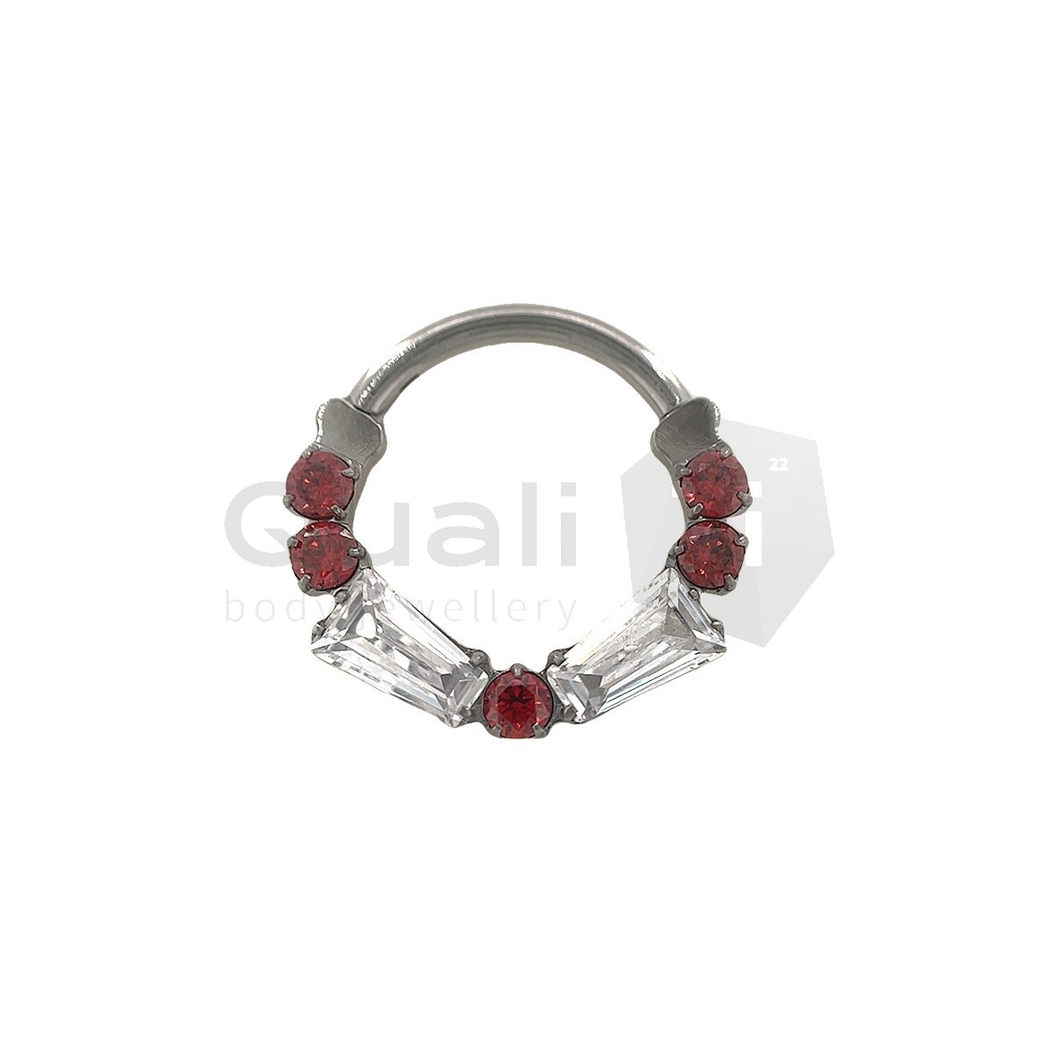 Garnet 'Ivorie' Hinged Segment Ring