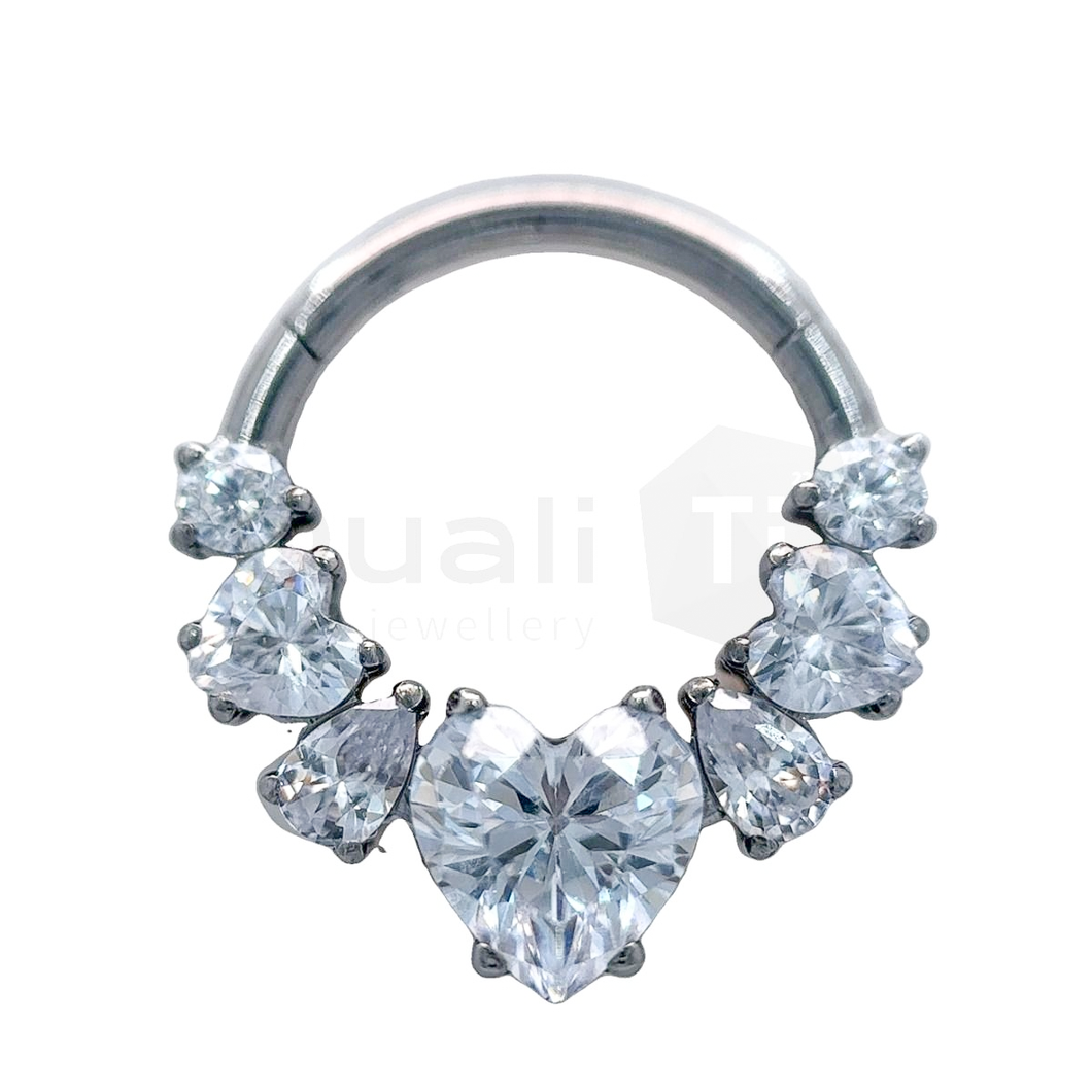 'Tears from the Heart' in Clear Hinged Ring