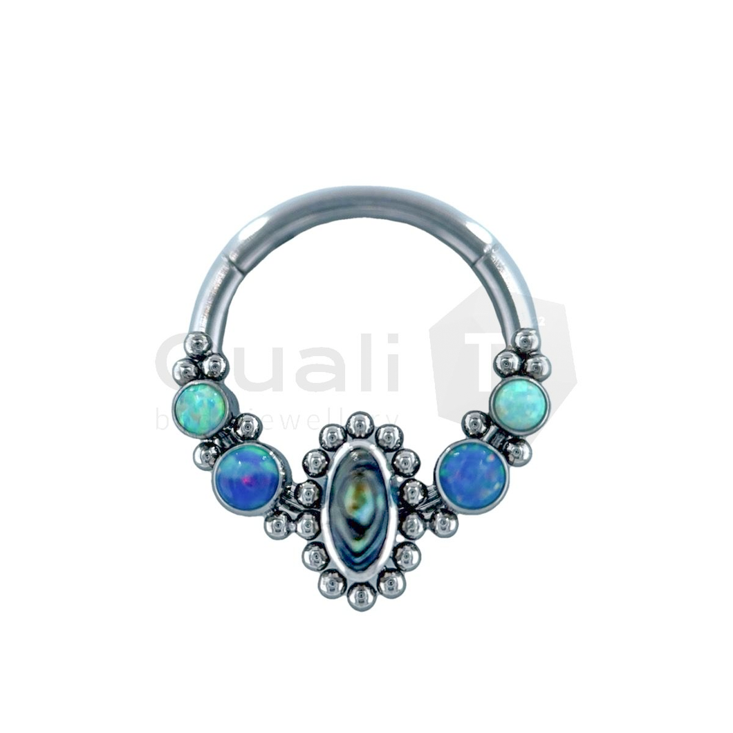 Abalone 'Ducissa' Hinged Ring