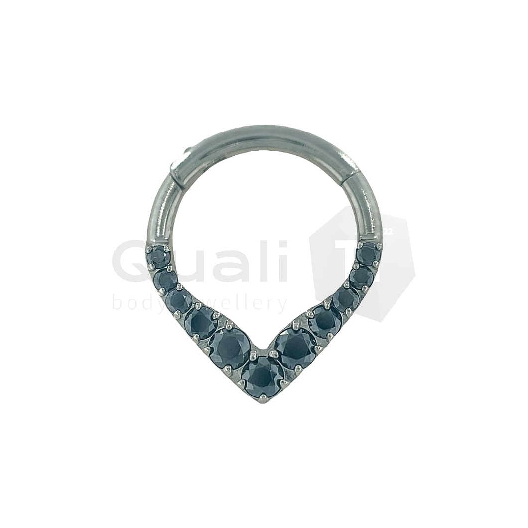 Liquorice 'Cygnus' Hinged Segment Ring
