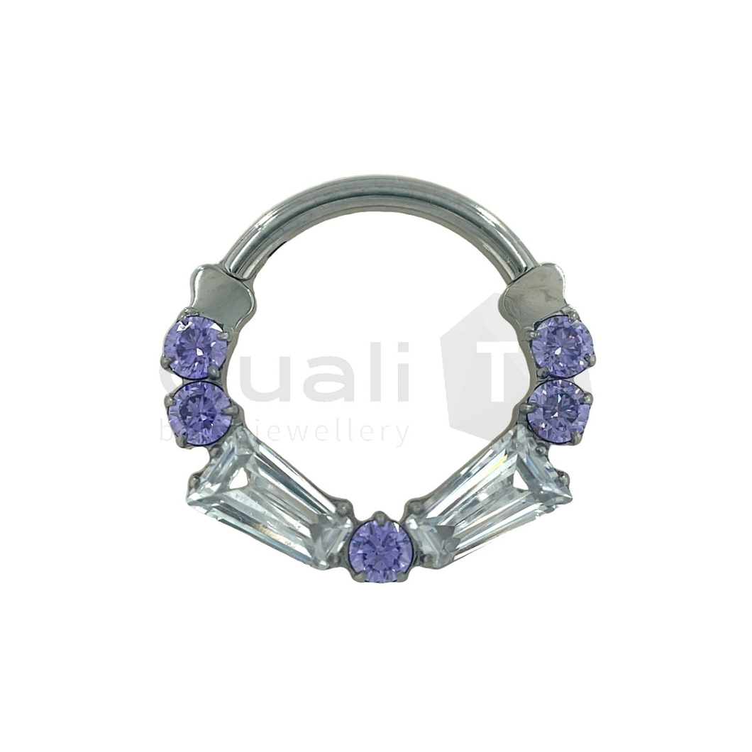 Amethyst 'Ivorie' Hinged Ring
