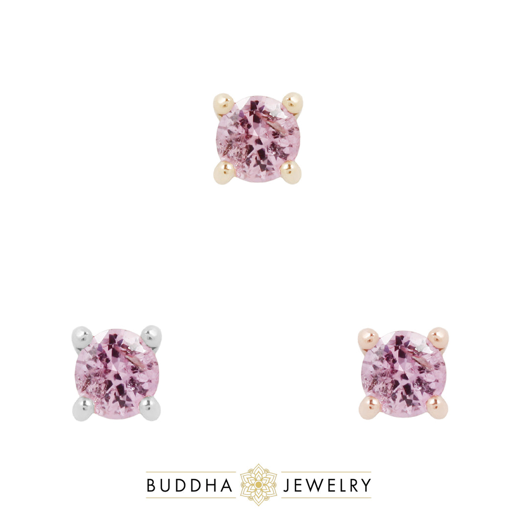 Pink Sapphire Prong/White gold
