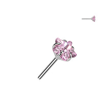 Load image into Gallery viewer, Implant Grade Titanium Threadless Push In Prong Set Star CZ Labret
