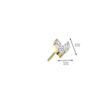 Load image into Gallery viewer, Implant Grade Titanium Threadless Push In Double Marquise

