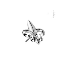 Load image into Gallery viewer, Titanium Threadless Push In Fleur De Lis Labret
