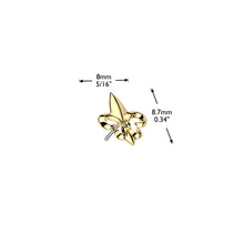 Load image into Gallery viewer, Titanium Threadless Push In Fleur De Lis Labret
