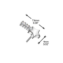 Load image into Gallery viewer, Titanium Threadless Push In CZ Shooting Star labret
