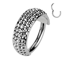 Load image into Gallery viewer, Titanium Hinged Ring - Beaten
