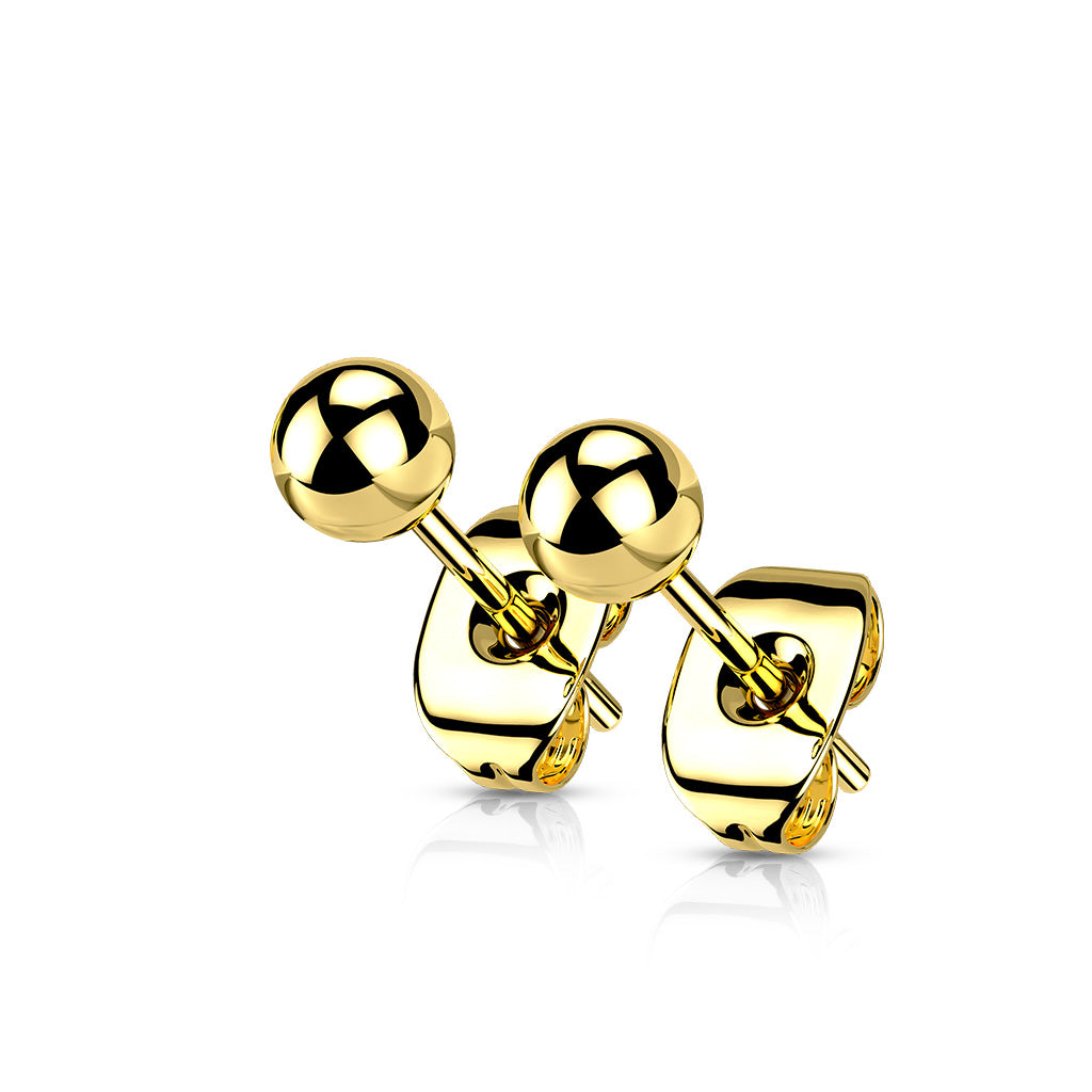 Gold or HP Ball PVD Earrings