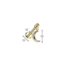 Load image into Gallery viewer, Hidden Helix Labret With Crescent Moon Dangle 1.2x6mm
