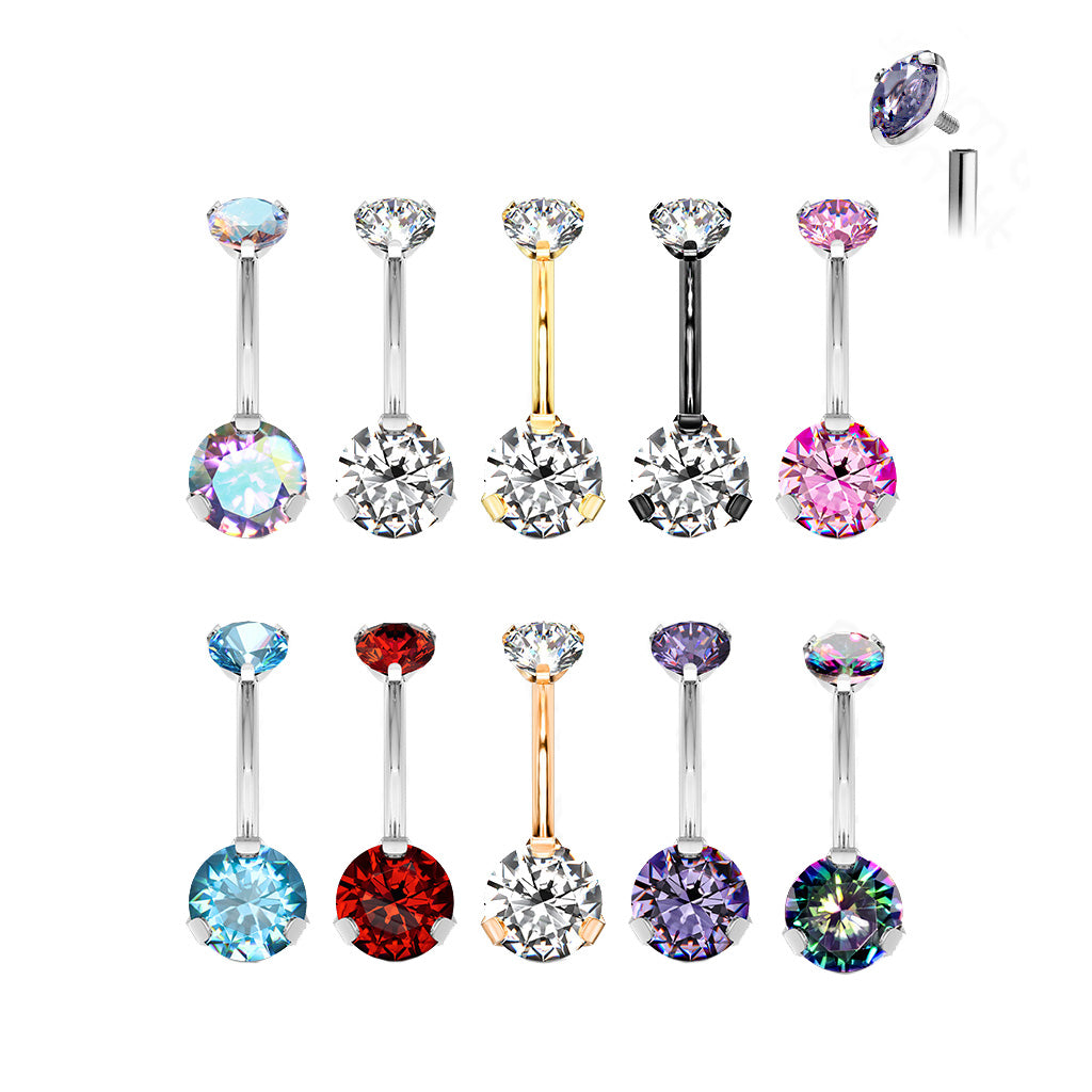 Crystal claw set titanium belly