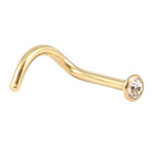 Titanium Zircon Gold Coloured Nose Screw