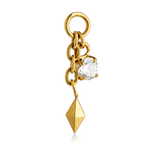 Load image into Gallery viewer, Titanium Kite With Gem Hanging Chain Attachment
