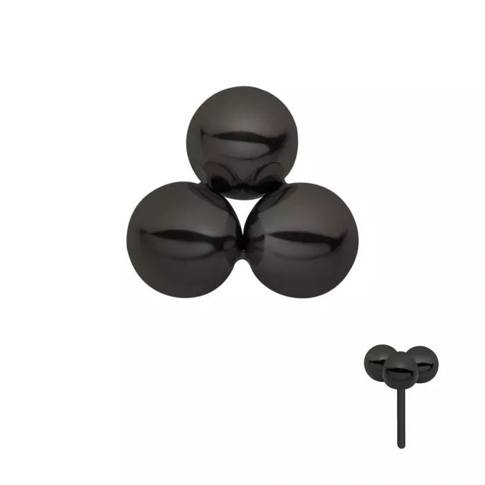 Black Trinity ball push fit Titanium labret