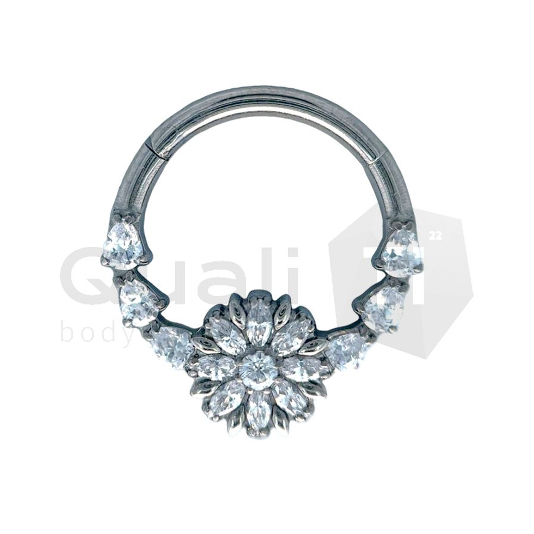 'Thrive not Survive' in Clear Hinged Ring