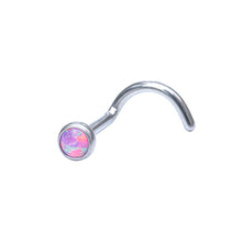 Load image into Gallery viewer, Initial Piercing - Synthetic opal white, blue or pink
