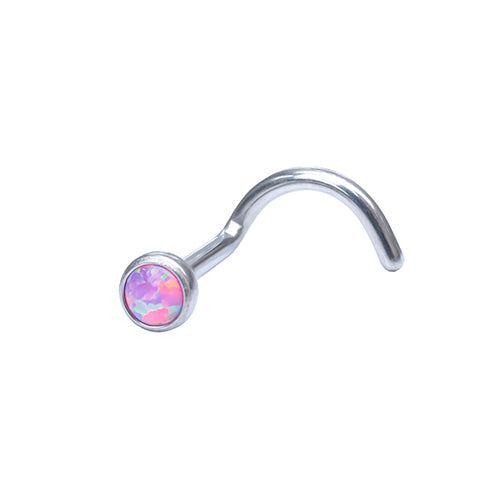 Initial Piercing - Synthetic opal white, blue or pink