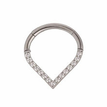 Load image into Gallery viewer, Initial Piercing - Wishbone hinged ring
