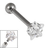 Load image into Gallery viewer, Initial Piercing - Titanium Claw set crystal micro barbells
