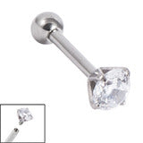 Load image into Gallery viewer, Initial Piercing - Titanium Claw set crystal micro barbells
