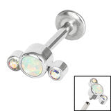 Load image into Gallery viewer, Synthetic Opal Titanium Internal Thread Labret
