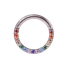 Load image into Gallery viewer, Initial Piercing - Crystal Hinged Ring
