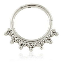 Load image into Gallery viewer, Initial Piercing - Beaded hinged ring
