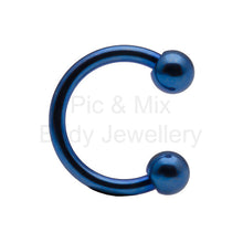 Load image into Gallery viewer, Initial Piercing - Assorted colours Circular barbells
