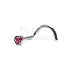 Load image into Gallery viewer, Initial Piercing - Assorted Crystal Nose Screw
