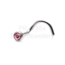 Load image into Gallery viewer, Initial Piercing - Assorted Crystal Nose Screw
