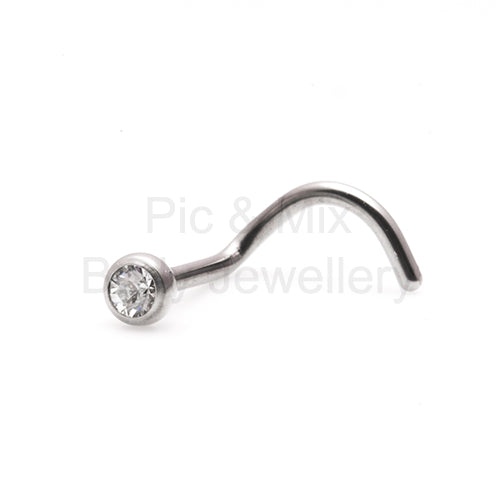 Initial Piercing - Assorted Crystal Nose Screw