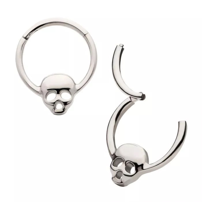 Initial Piercing - Skull hinged ring