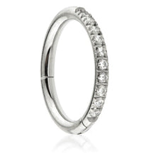 Load image into Gallery viewer, Titanium Hinged Ring - 1.2x6,8mm Crystals
