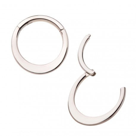 Initial Piercing - Flat loop hinged ring