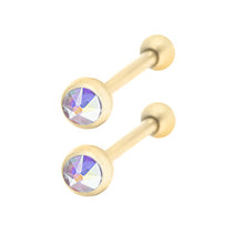 Load image into Gallery viewer, Initial Piercing - Titanium Gold PVD Straight Barbells
