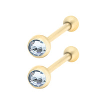 Load image into Gallery viewer, Initial Piercing - Titanium Gold PVD Straight Barbells
