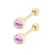 Load image into Gallery viewer, Initial Piercing - Titanium Gold PVD Straight Barbells
