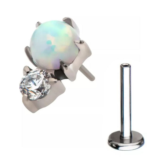 Initial Piercing - Synthetic Opal/cz